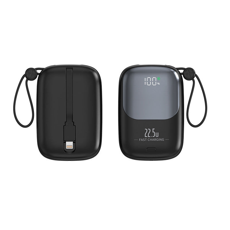 Portable Power Bank with Digital Charging Display and Integrated Charging Cable Stornfield
