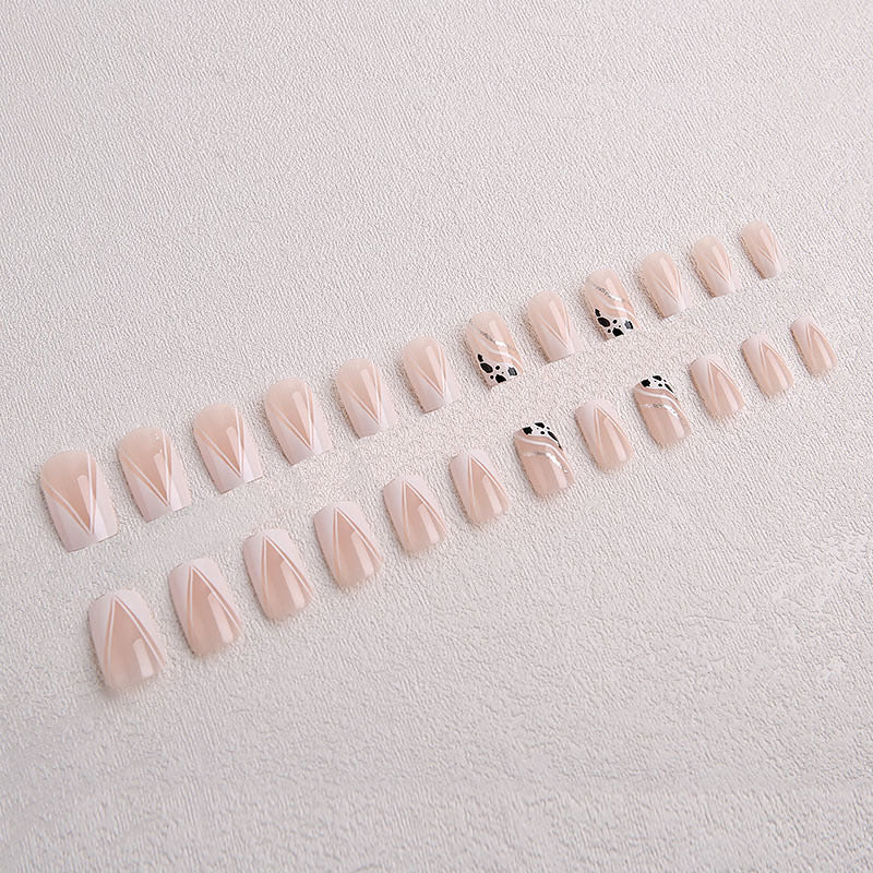 Artificial nail set with geometric accents and elegant design Stornfield