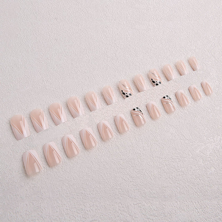 Artificial nail set with geometric accents and elegant design Stornfield