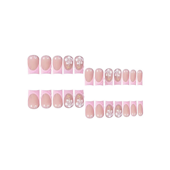 Decorative Floral Acrylic Press-On Nail Extensions Stornfield