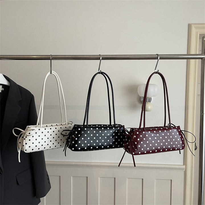 Polka Dot Handbag with Bow Detail