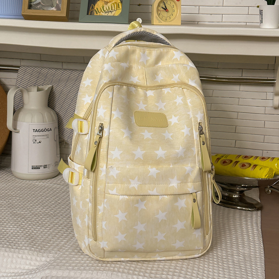 Trendy Star-Print School Backpack Stornfield