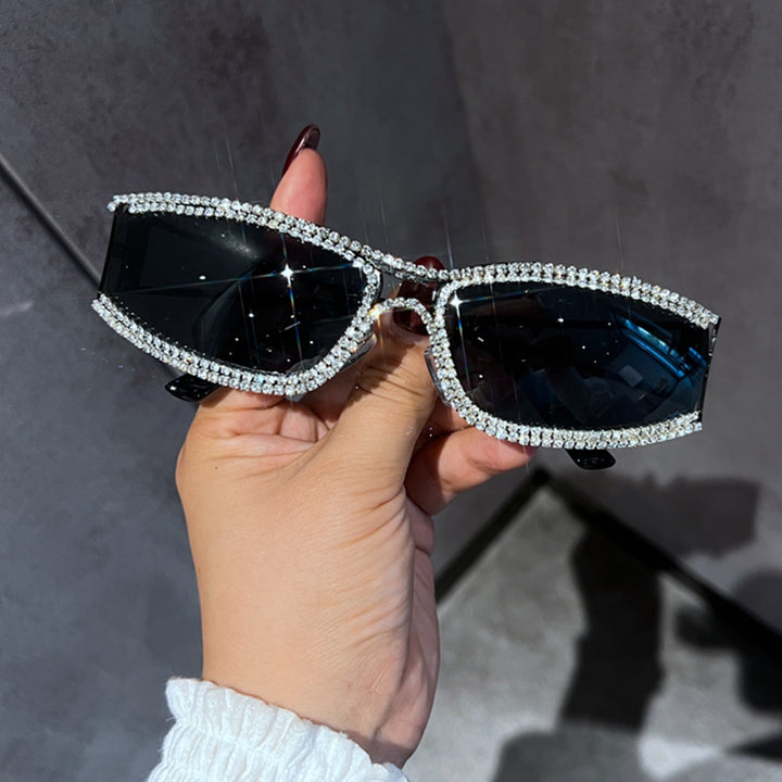 Ladies Glamorous Vintage Sunglasses with Rhinestone Trim Stornfield