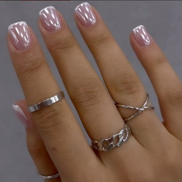Elegant French Tip Nail Art Set Stornfield