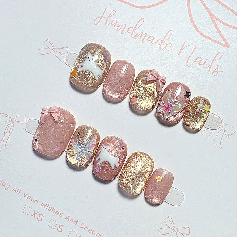 Elegant French Tip Press-On Nails Stornfield