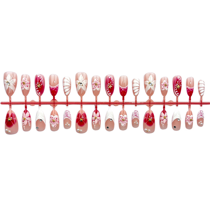 Artistic Floral-Inspired Press-On Nail Collection