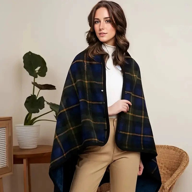 Women Elegant and Comfortable Fleece Poncho Blanket Stornfield