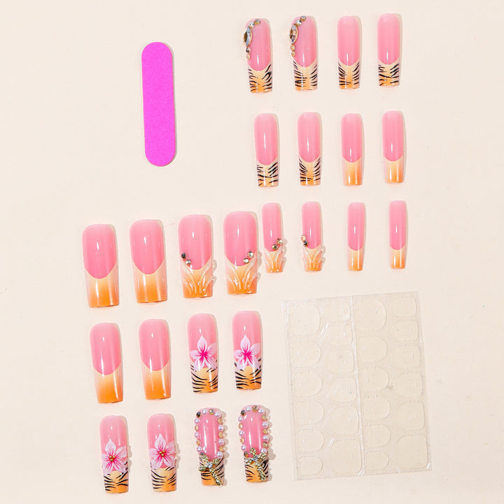 Exotic Floral Nail Art Enhancements Stornfield