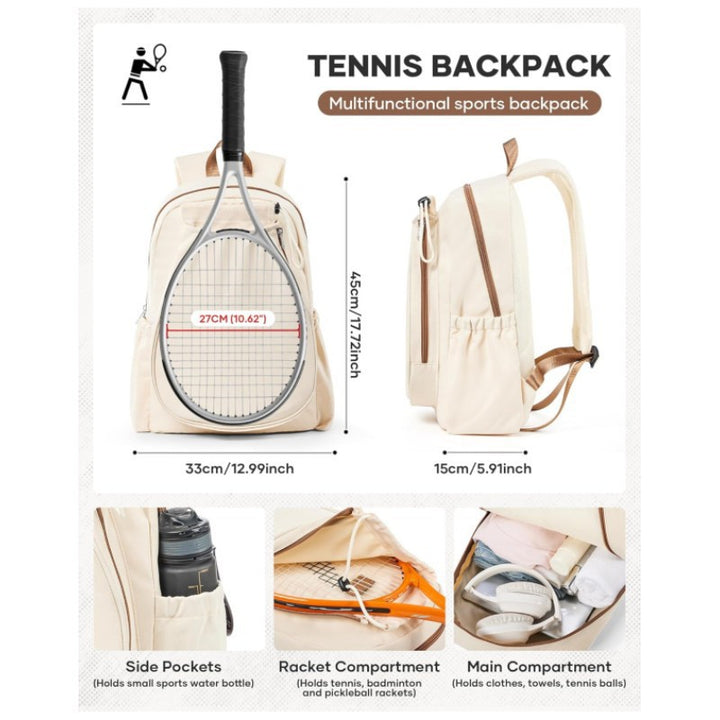 Sporty tennis trolley backpack with specialized compartments Stornfield