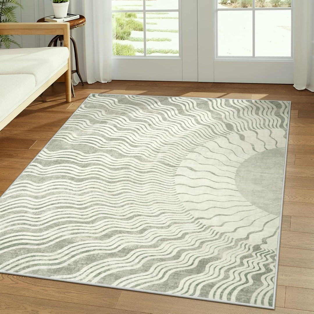 Artistic Wave Pattern Area Rug Stornfield