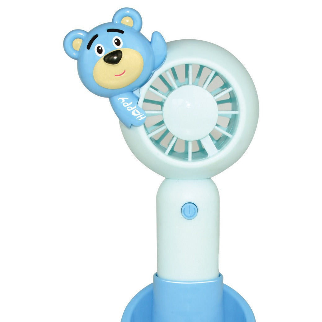 Unisex Portable Handheld Fan with Animal Design and LED Light Function Stornfield