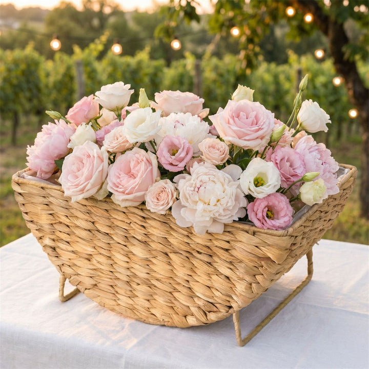 Decorative basket for storing blankets and magazines Stornfield