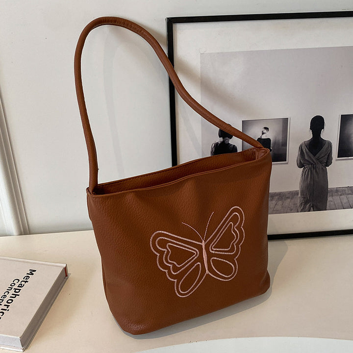 Butterfly Embroidered Tote Bag