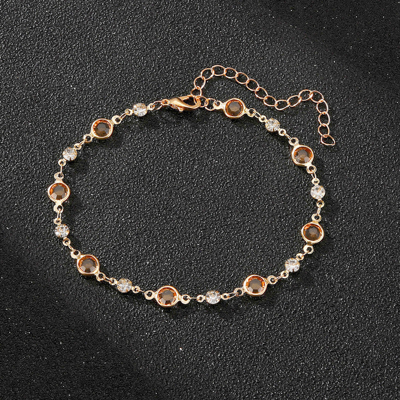 Elegant Rhinestone Chain Anklet Stornfield