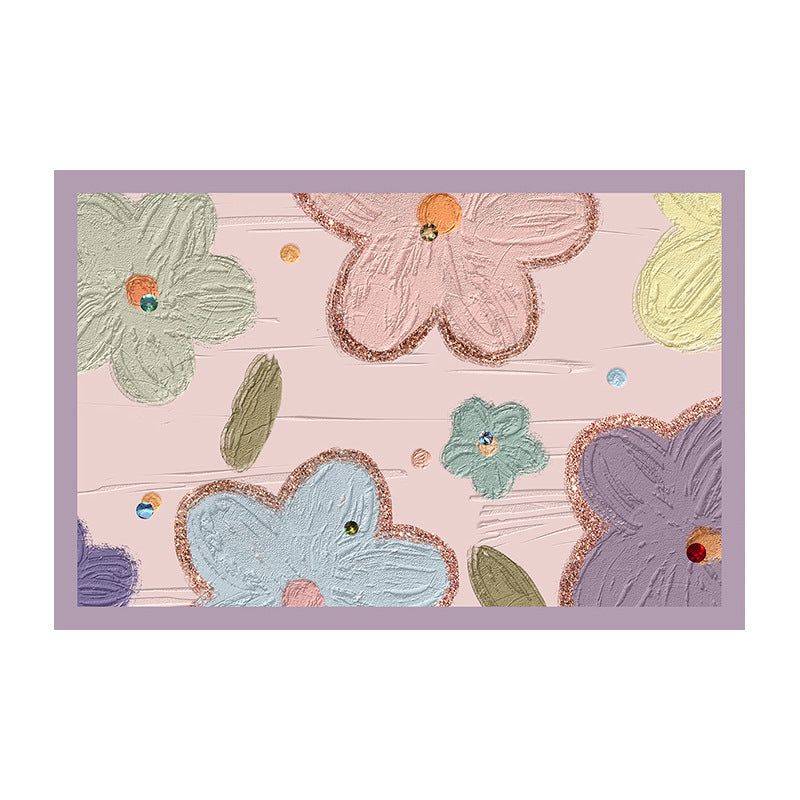Vibrant Floral Patterned Bath Mat