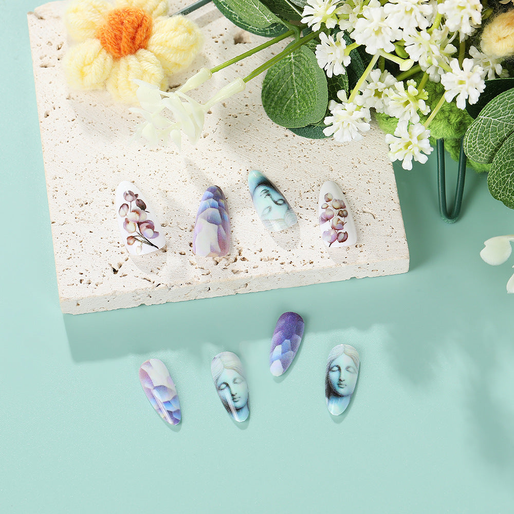 Artificial nails with botanical and artistic designs Stornfield