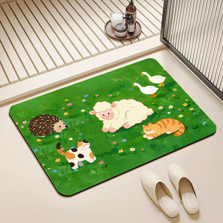 Playful Animal-Themed Area Mat