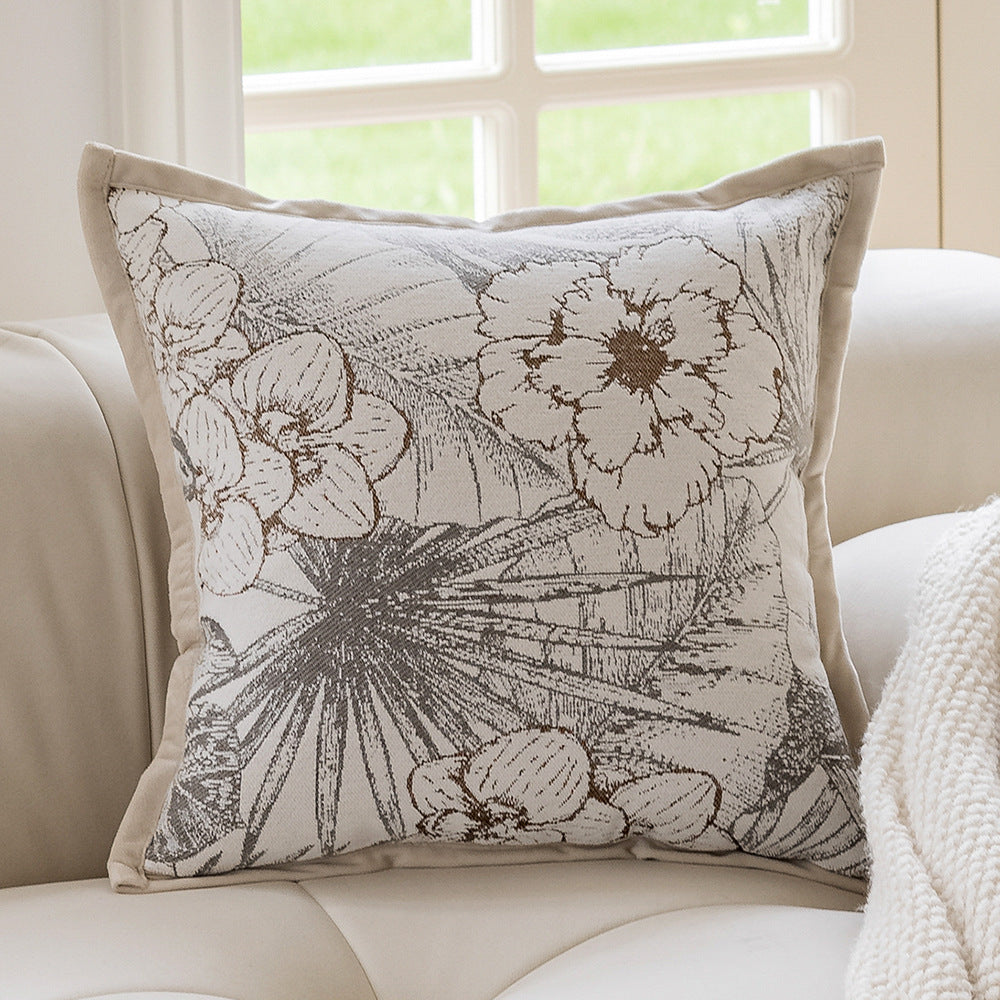 Fluffy decorative pillow with modern patterns