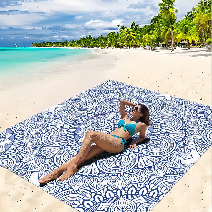 Mandala Design Beach Mat Stornfield