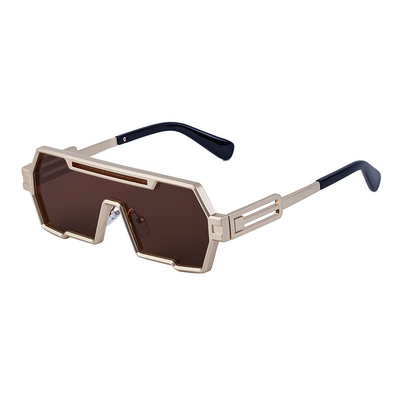 Women's fashionable sunglasses in a futuristic design with a wide frame Stornfield