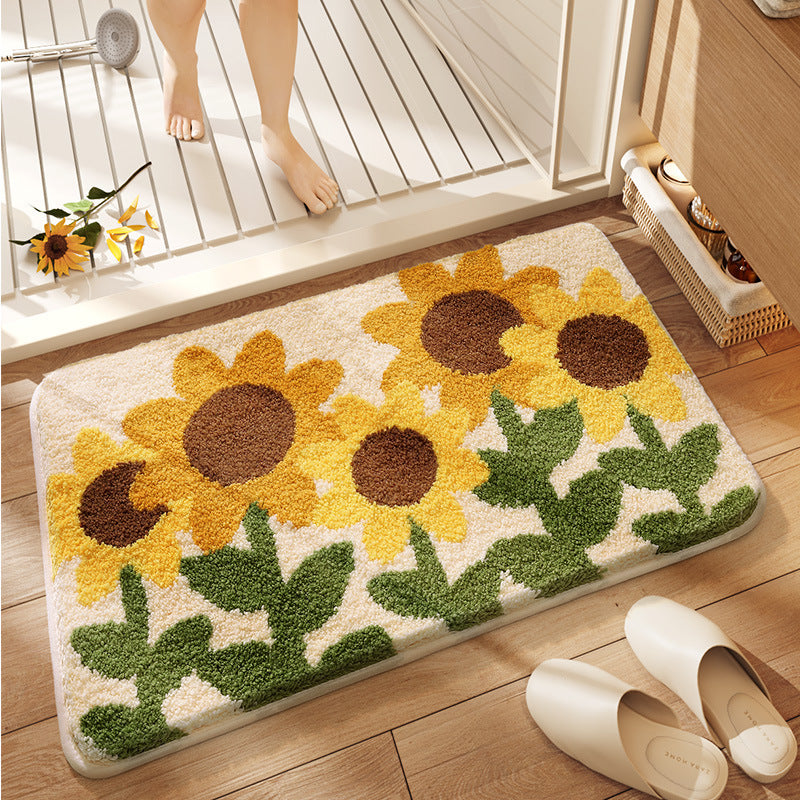 Floral Design Bath Mat Stornfield