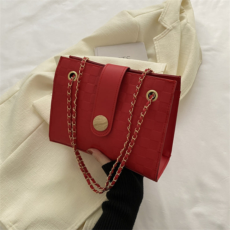 Textured Faux Leather Handbag