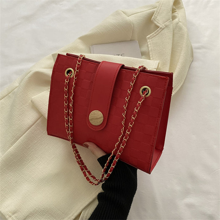 Textured Faux Leather Handbag
