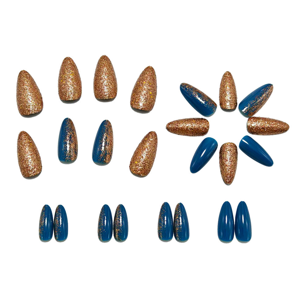 Glamorous artificial nails with sparkling accents Stornfield