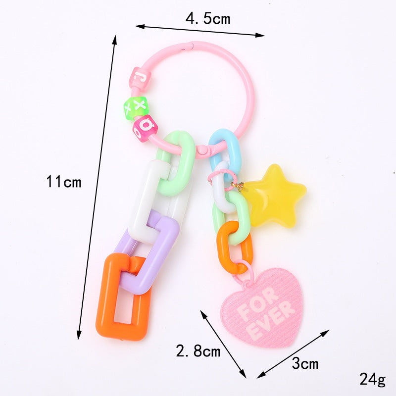 Playful keychain with colorful plastic chains Stornfield