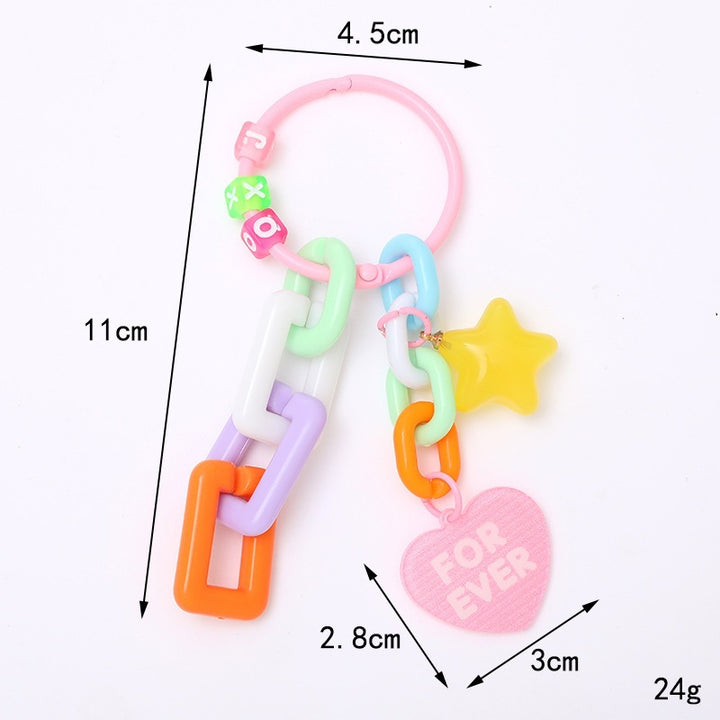 Playful keychain with colorful plastic chains Stornfield