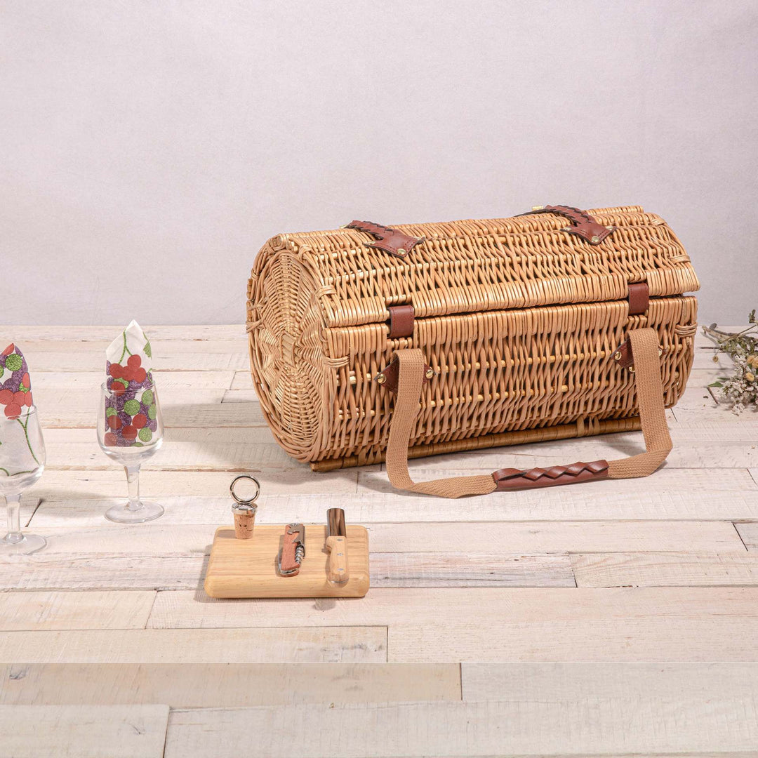 Women's basket with reinforced handle and decorative bows Stornfield