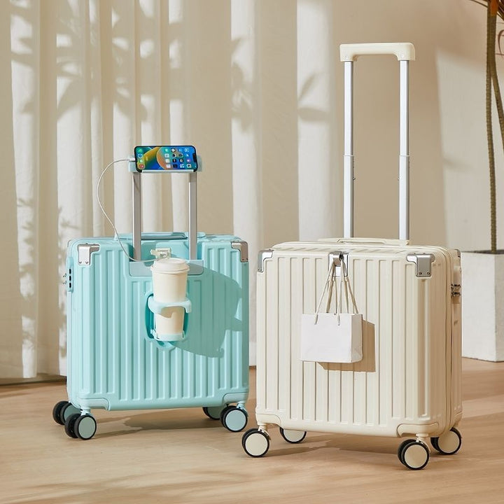 Hard-Shell Luggage With Integrated USB Port And Practical Cup Holder Stornfield