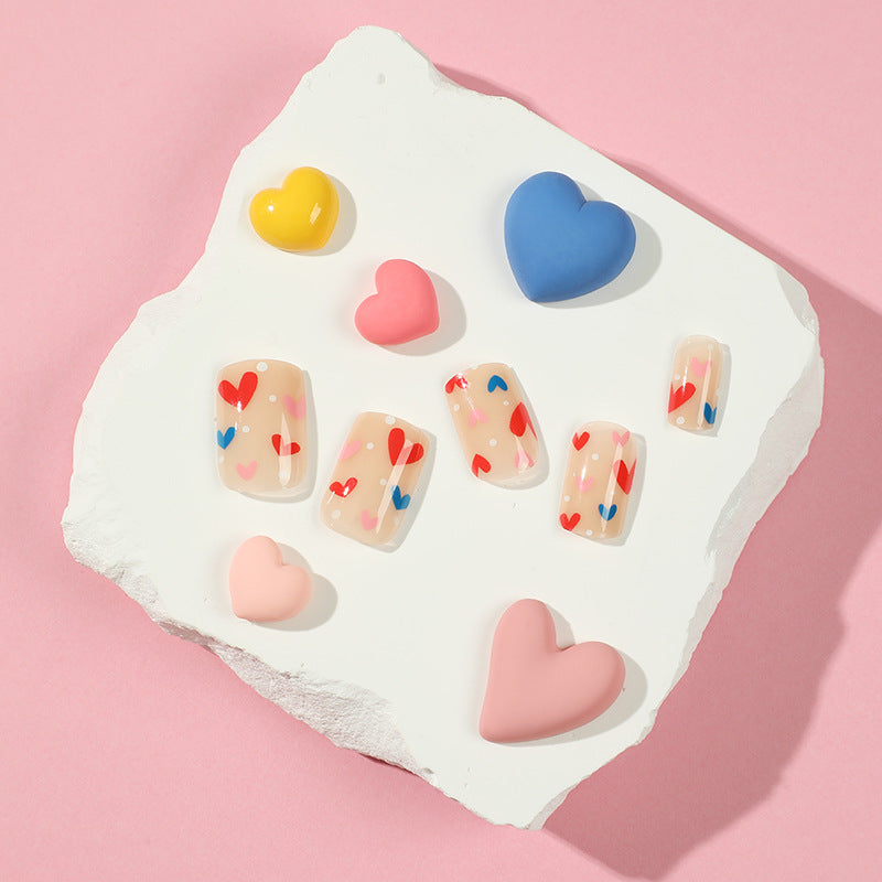 Artificial Nail Art with Heart Designs Stornfield