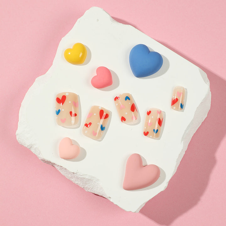 Artificial Nail Art with Heart Designs Stornfield