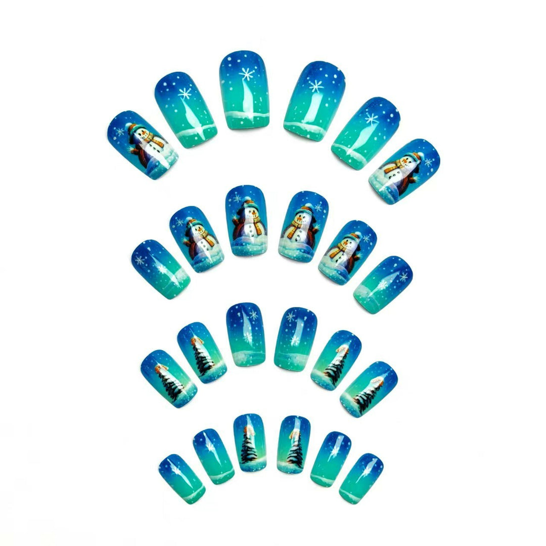 Creative Winter Art Nails with Festive Snowman Design Stornfield