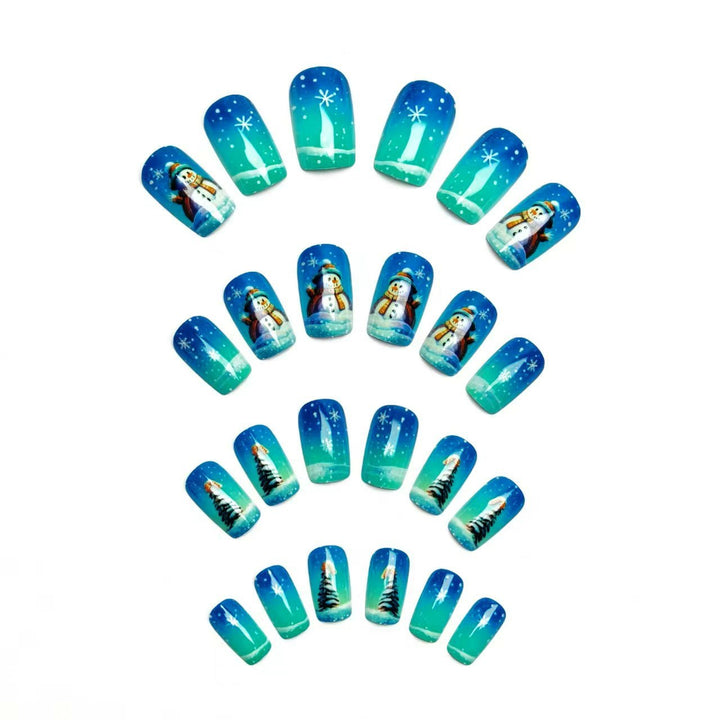 Creative Winter Art Nails with Festive Snowman Design Stornfield