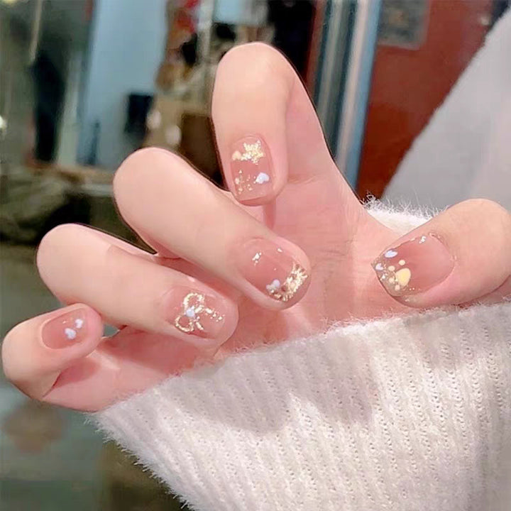 Artistic Almond-Shaped Press-On Nails with Floral Design Stornfield