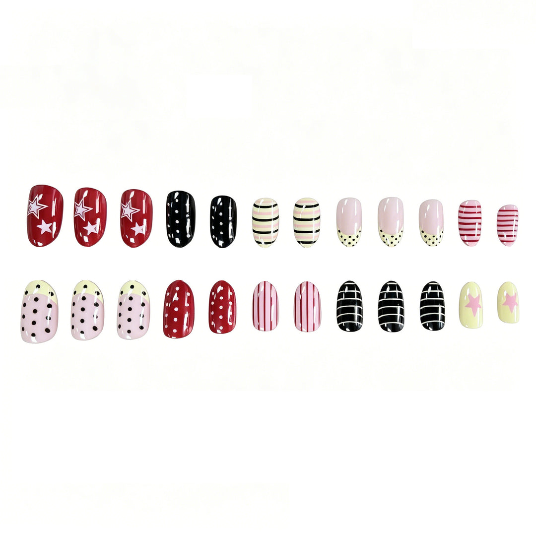 Artistic Multi-Pattern Nail Art Stornfield