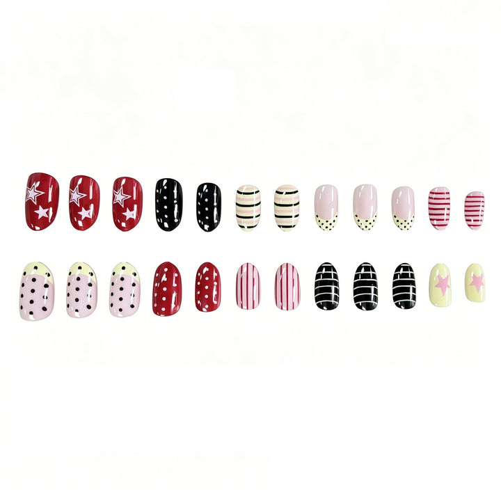 Artistic Multi-Pattern Nail Art Stornfield