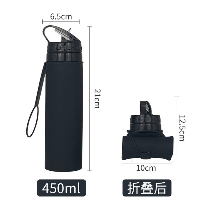 Women Foldable Sports Water Bottle with Integrated Straw Stornfield