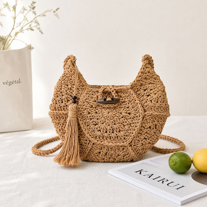 Hand-knotted shoulder bag with tassels Stornfield