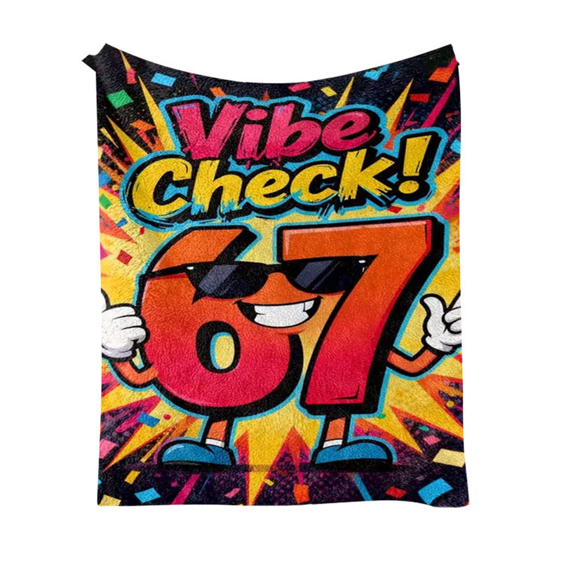 Playful Graphic Fleece Throw Blanket