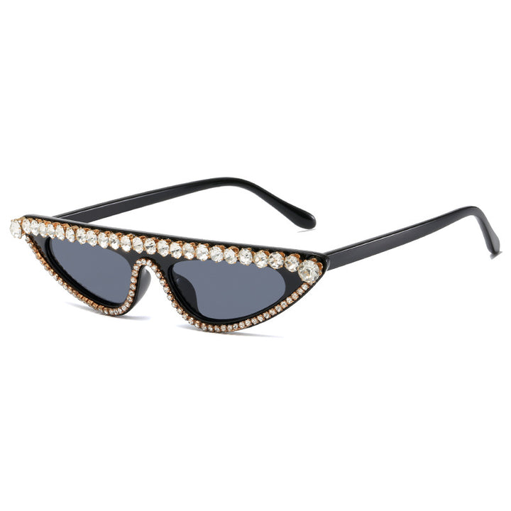 Women's Cat-Eye Sunglasses with Sparkling Stone Accents Stornfield
