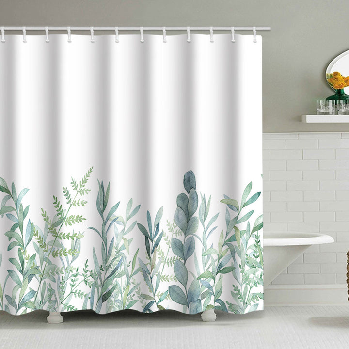 Botanical Leaf Pattern Shower Curtain Stornfield