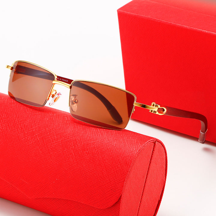 Ladies modern square sunglasses with luxurious metal frame Stornfield