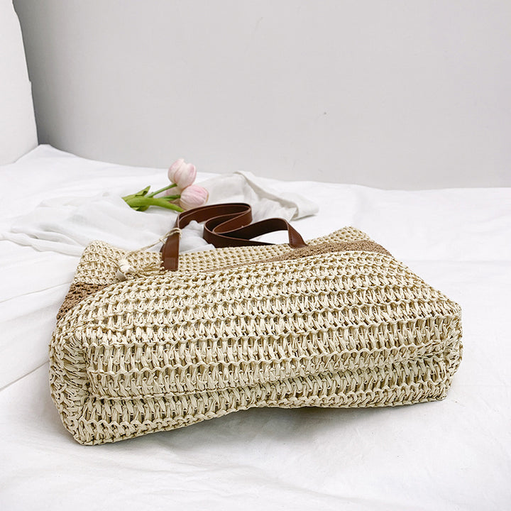Stylish Woven Straw Beach Tote