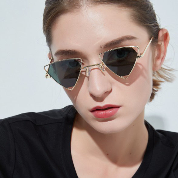 Ladies geometric sunglasses with elegant metal frame Stornfield