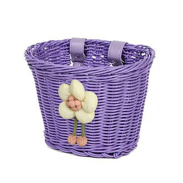 Floral-Embellished Bicycle Basket Stornfield