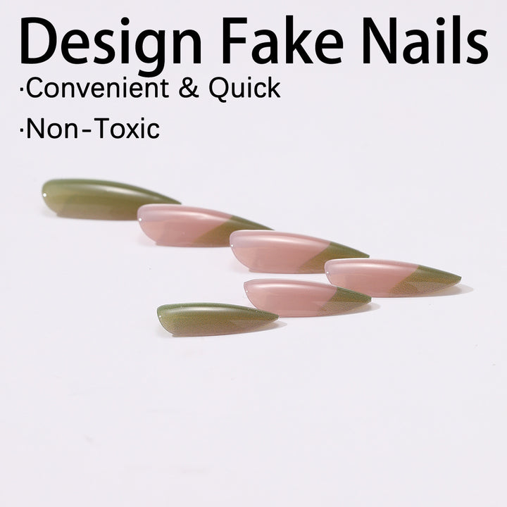 Acrylic nail set with glamorous claw cut and sparkling accents Stornfield