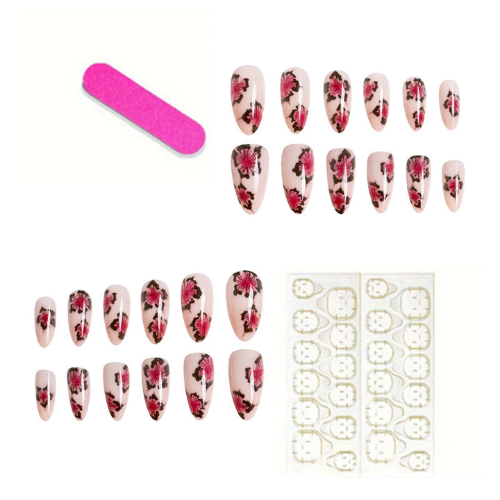 Exquisite Floral Design Press-On Nails